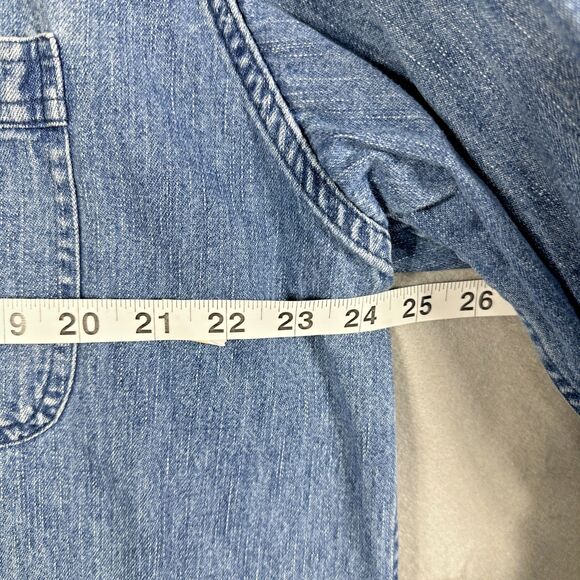 Hunt Club Mens XL 100% Cotton Denim Collared Button Up Shirt with Pockets - Picture 6 of 9